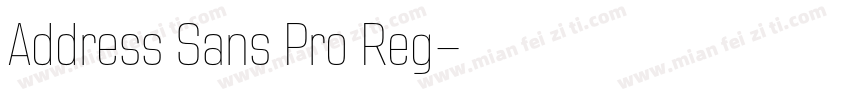 Address Sans Pro Reg字体转换